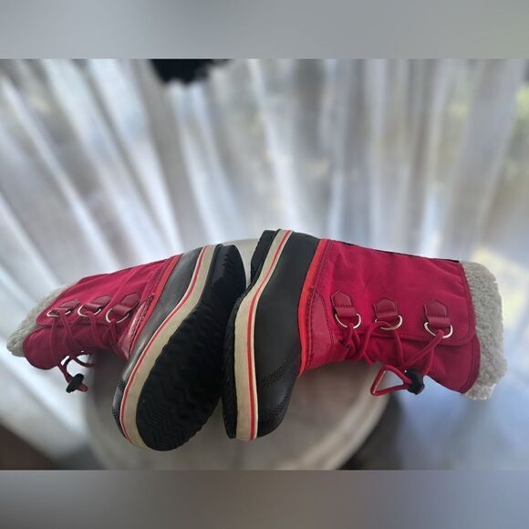 Sorel Yoot Pac Waterproof Nylon Winter Snow Boots Bright Rose Size 4 - Picture 10 of 16